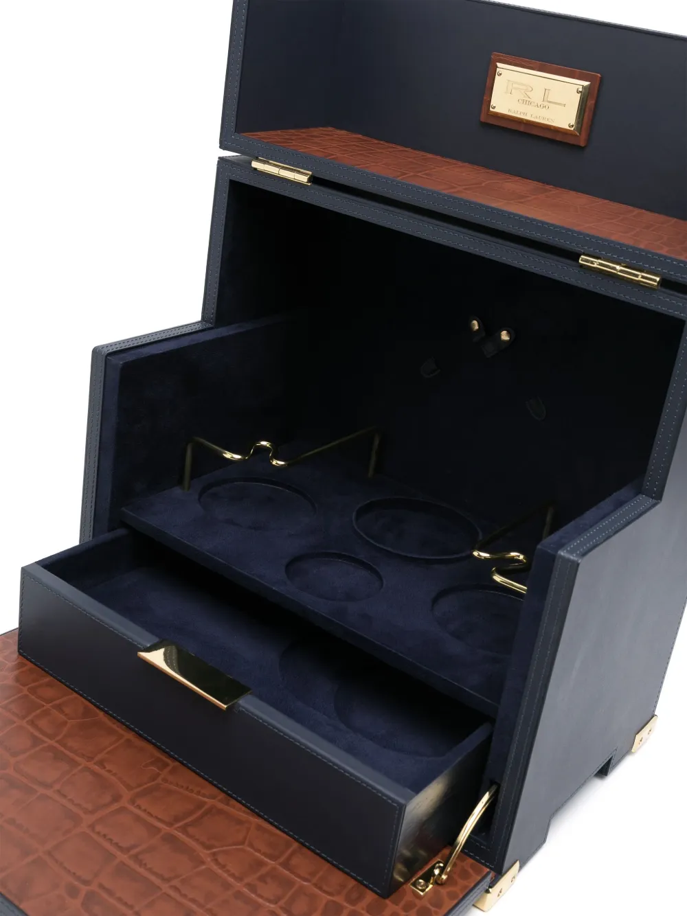 Ralph Lauren Home Parker Leather Mix Box (36cm x 34cm