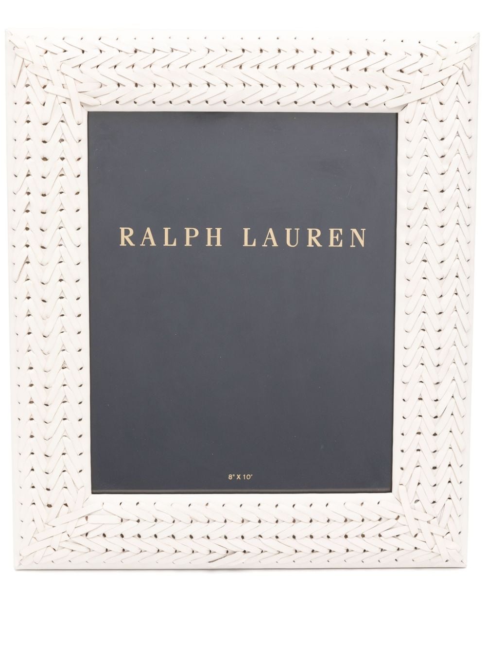 Ralph Lauren Adrienne Leather Photo Frame In Neutrals