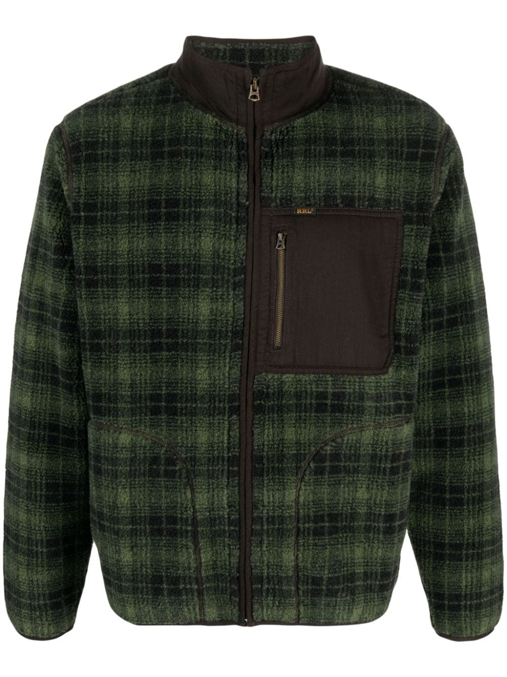 Ralph Lauren Rrl Walter Plaid Check-pattern Jacket In Green
