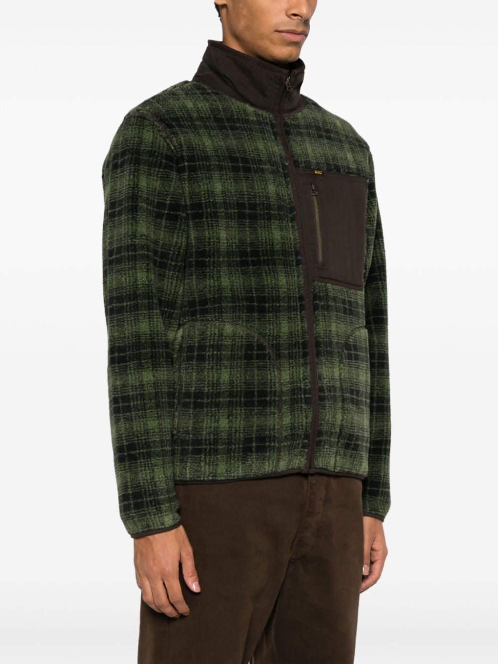 Shop Ralph Lauren Rrl Walter Plaid Check-pattern Jacket In Green