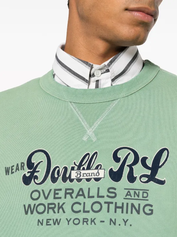 Ralph Lauren RRL slogan-print crew-neck Sweatshirt - Farfetch