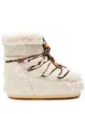 Moon Boot Icon Low faux-fur beaded boots - Neutrals