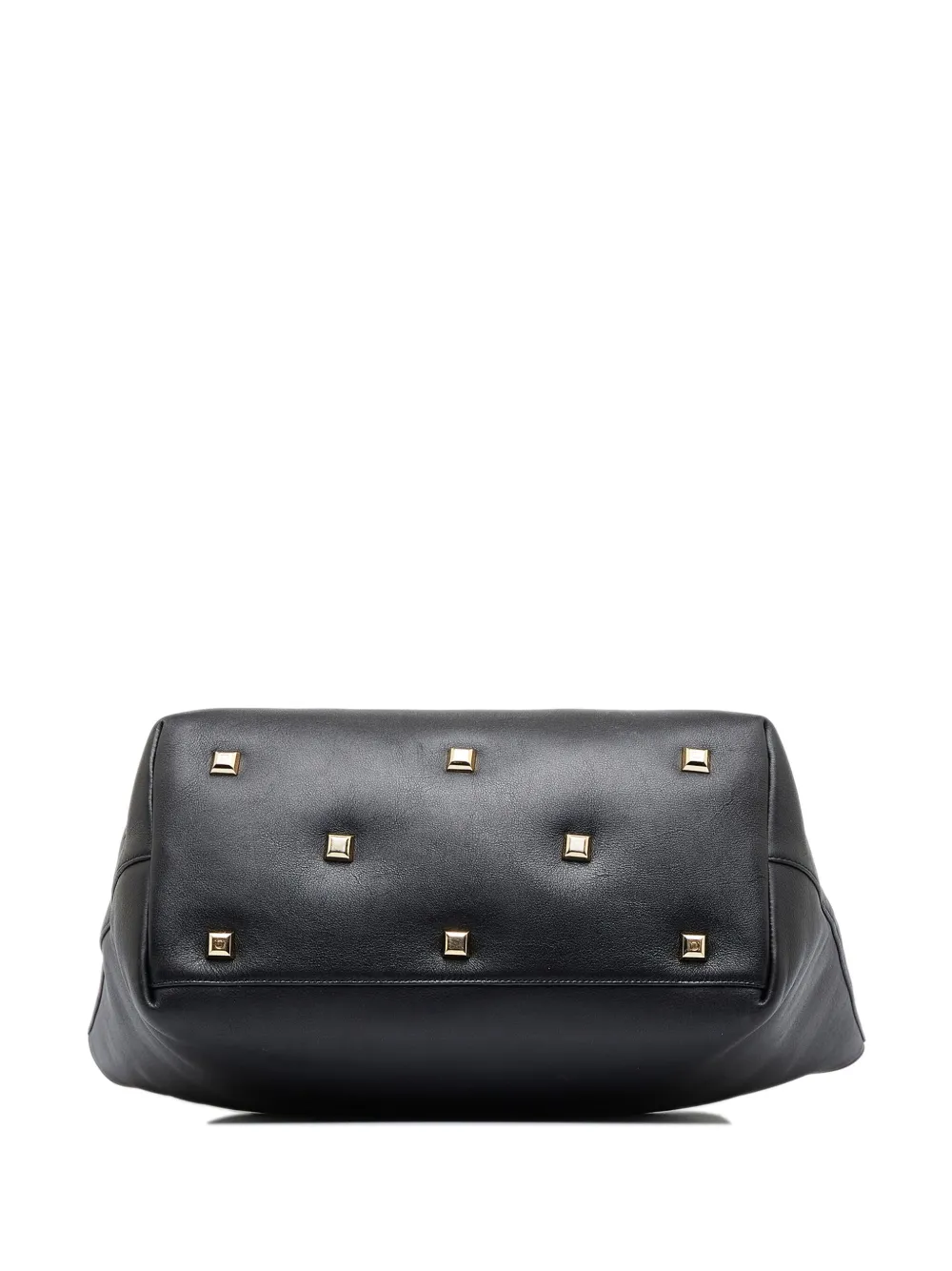 Pre-owned Ferragamo Gancini Leather Tote Bag In Black