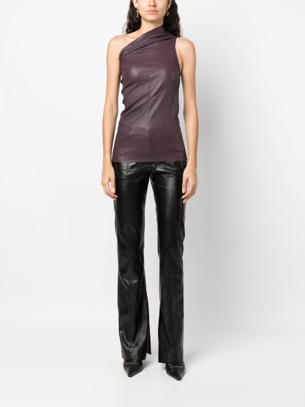 Rick Owens - Leather Tank Top in Black