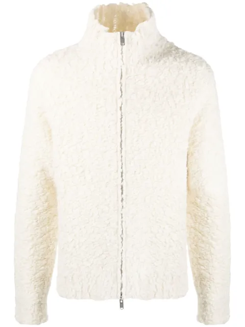 Jil Sander Shearling-Jacke mit Stehkragen