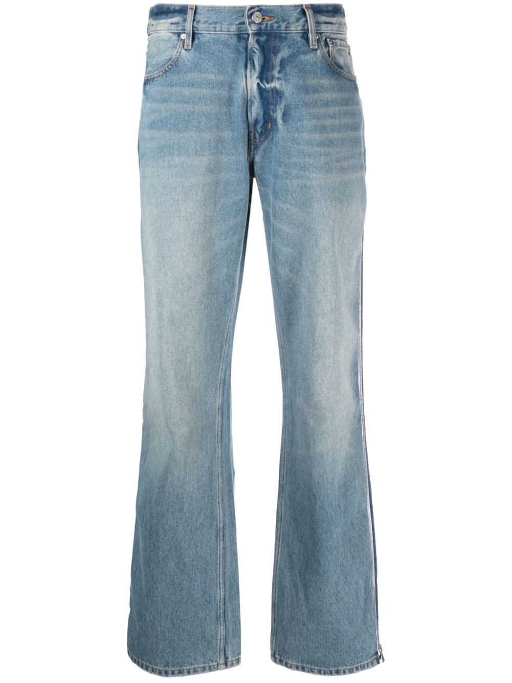 Gauchère wide-leg zipped jeans