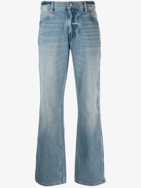 Gauchère wide-leg zipped jeans