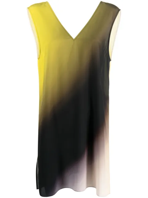 Gauchère gradient-effect silk dress