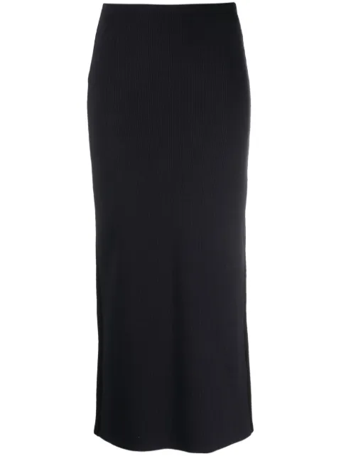 Gauchère high-waisted rear-slit skirt