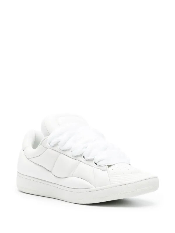 Lanvin Curb XL Leather Sneakers | White | FARFETCH AO