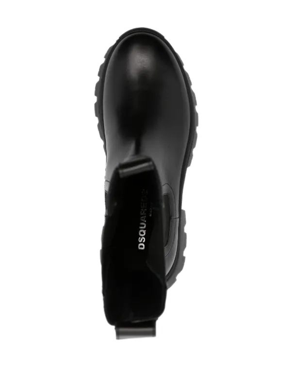 DSQUARED2 レザー アンクルブーツ | ブラック | FARFETCH JP