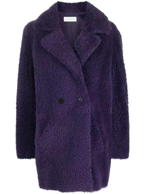 Inès & Maréchal shearling double-breasted coat 