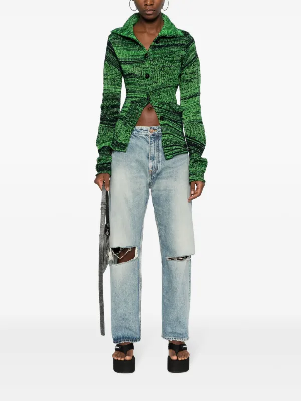 BALENCIAGA Distressed oversized jeans | NET-A-PORTER