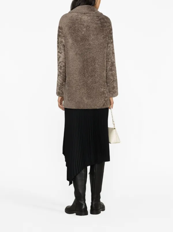 Manzoni 24 double-breasted Shearling Peacoat - Farfetch