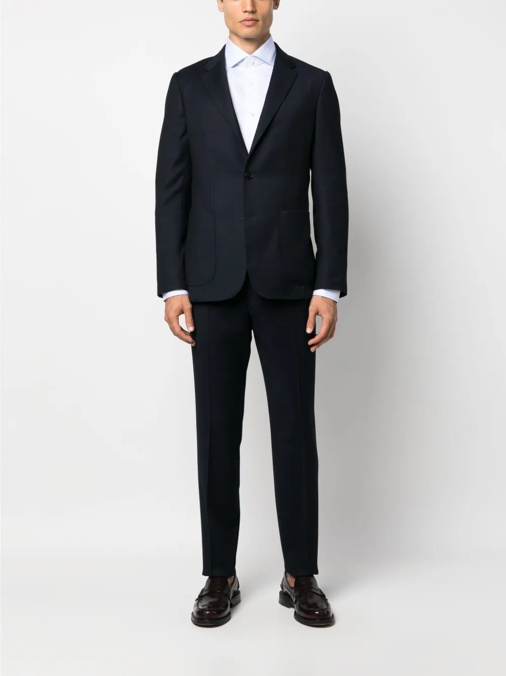 Zegna Gestreept overhemd - Blauw