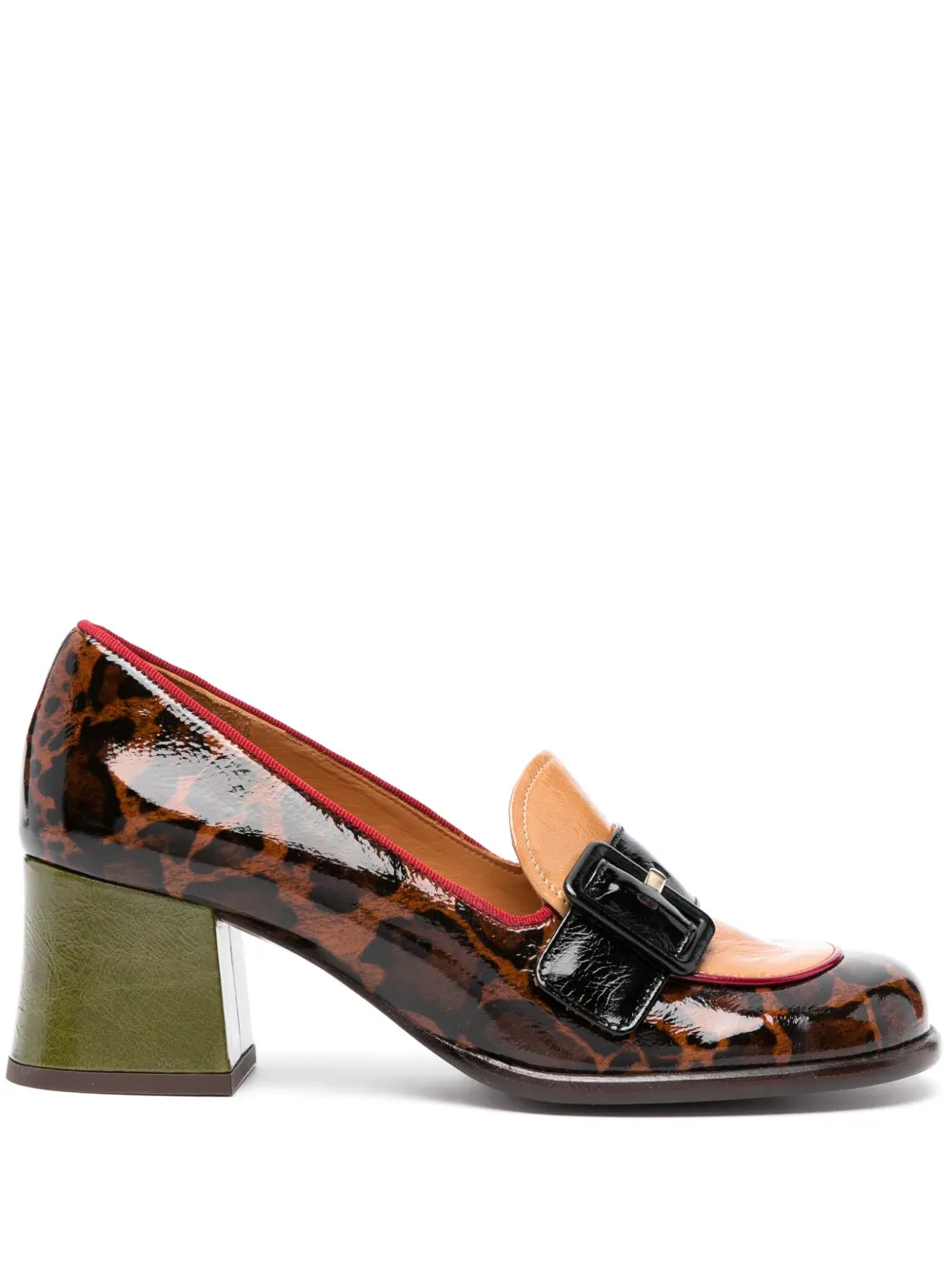 Chie Mihara Meisin 65mm leopard-print leather pumps Brown