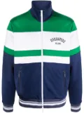 DSQUARED2 colour-block logo-print bomber jacket - Green