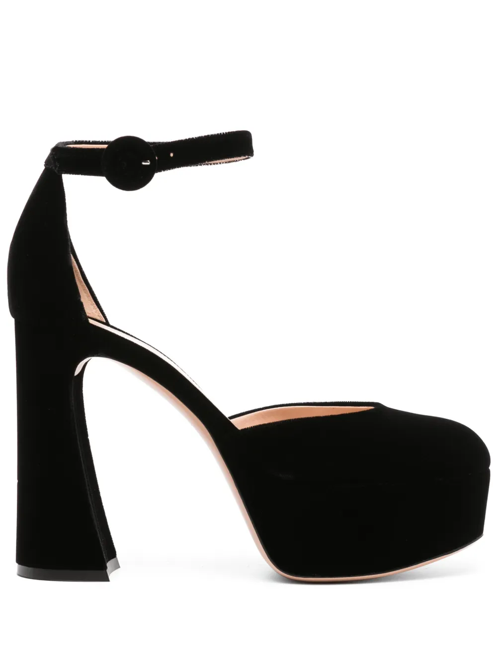 Gianvito Rossi 120mm velvet platform sandals - Black
