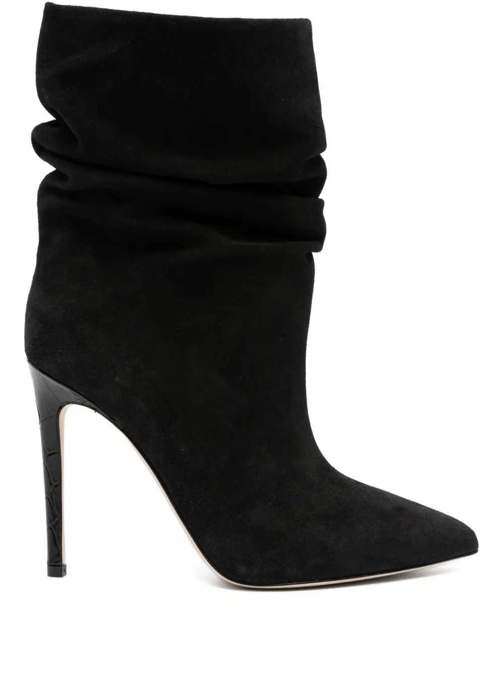 Paris Texas Stiletto Slouchy 110mm Ankle Boots In Black
