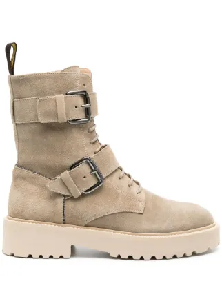 Doucal s buckle detail Suede ankle boots Farfetch