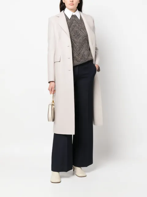 Harris Wharf London single-breasted virgin wool coat A1601MLK - 1