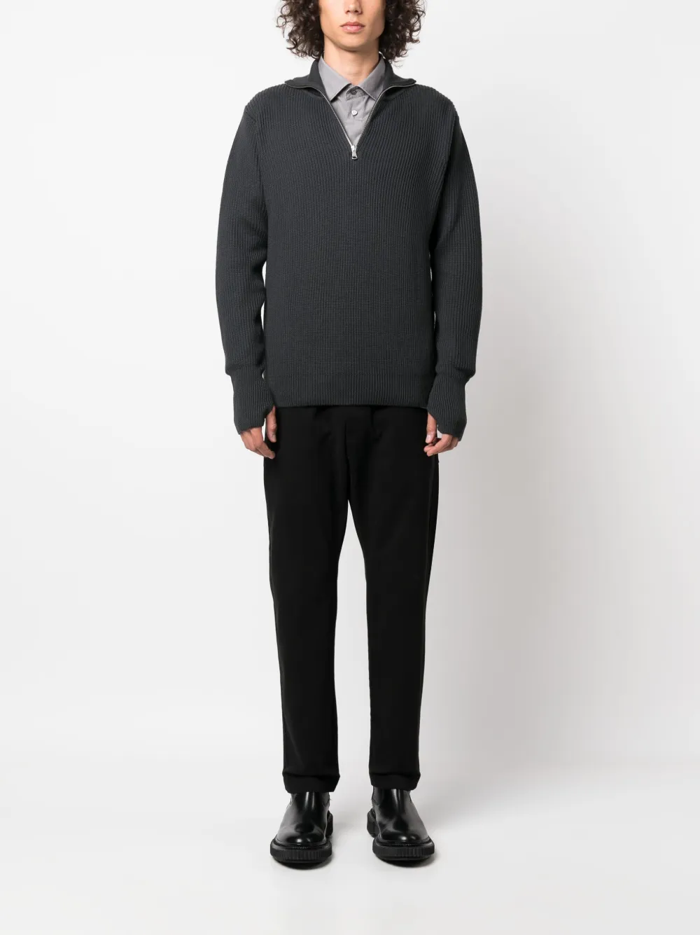 Barena Bativoga Mante straight broek - Zwart