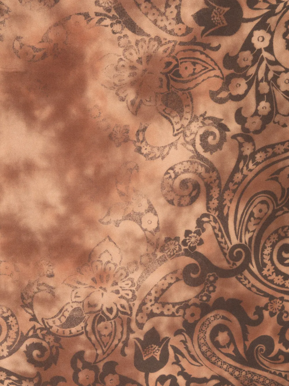 Destin Sjaal met tie-dye print - Bruin