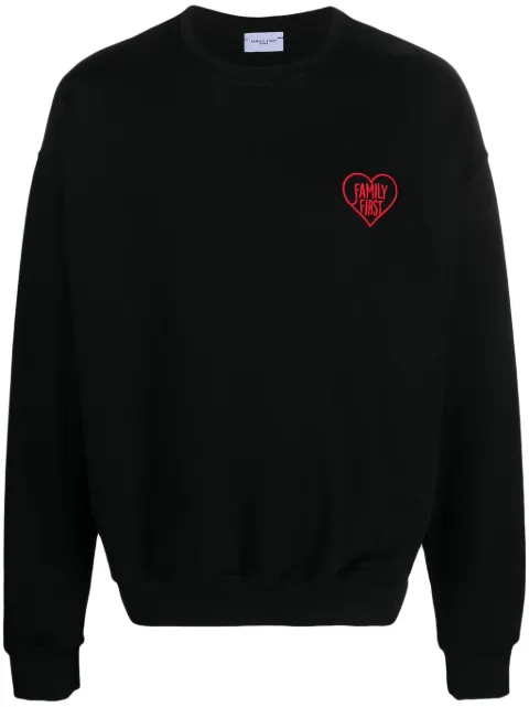 Family First logo-embroidered cotton sweatshirt