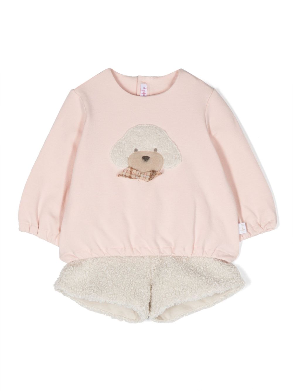 Il Gufo embroidered-design shorts set - Pink