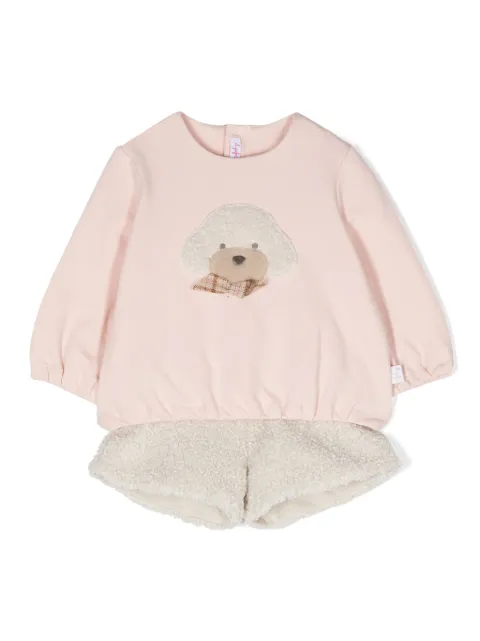 Il Gufo embroidered-design shorts set