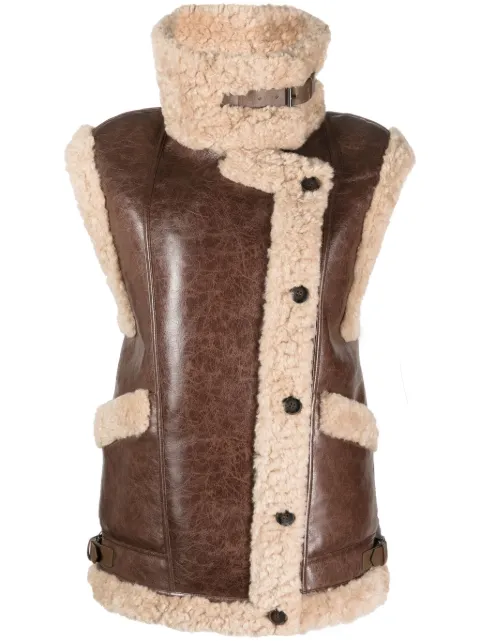 Urbancode faux-leather reversible gilet