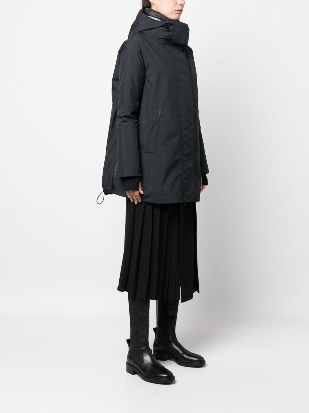 Shop Herno Reversible Double-layer Parka In Black