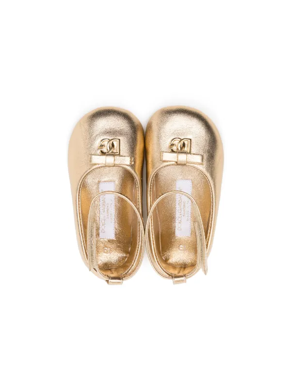 Gold baby sale shoes