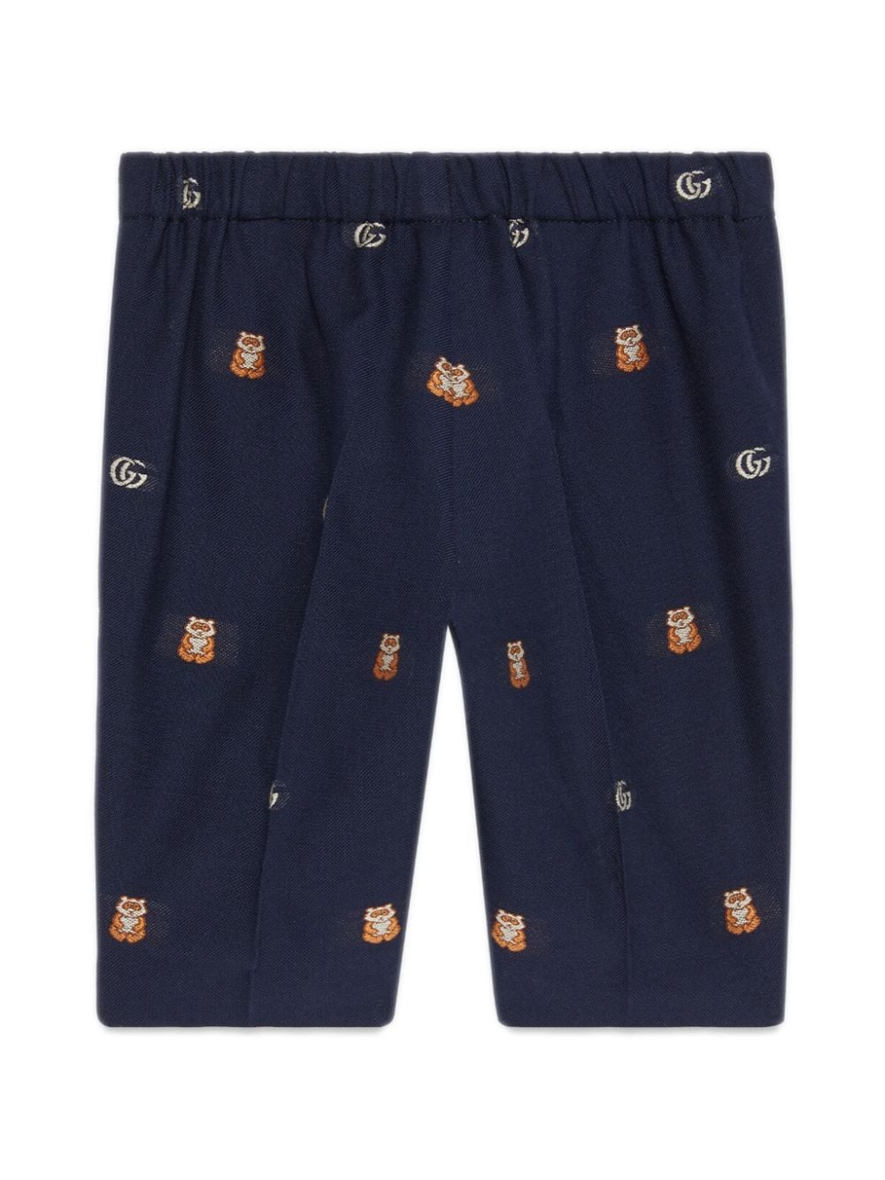 Gucci Kids Double G-logo elastic-waist trousers - Blauw