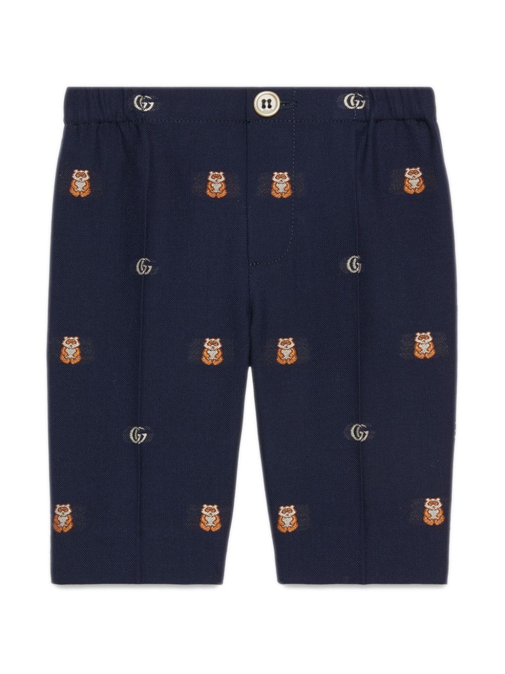 Gucci Kids Double G-logo elastic-waist trousers - Blue