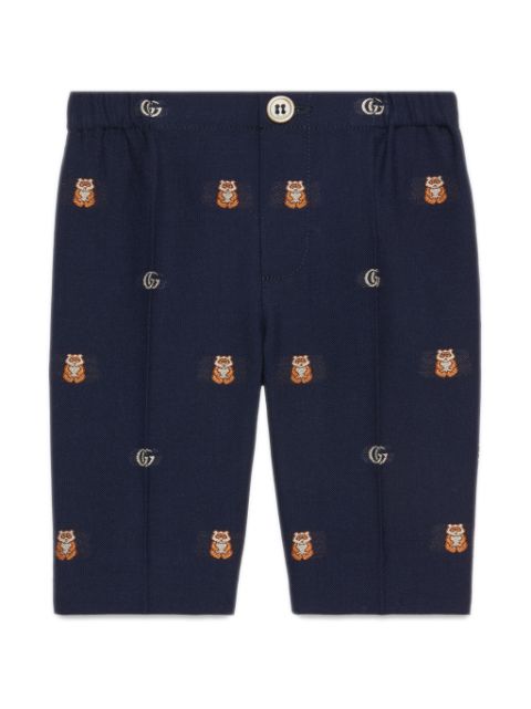 Gucci Kids Double G-logo elastic-waist trousers