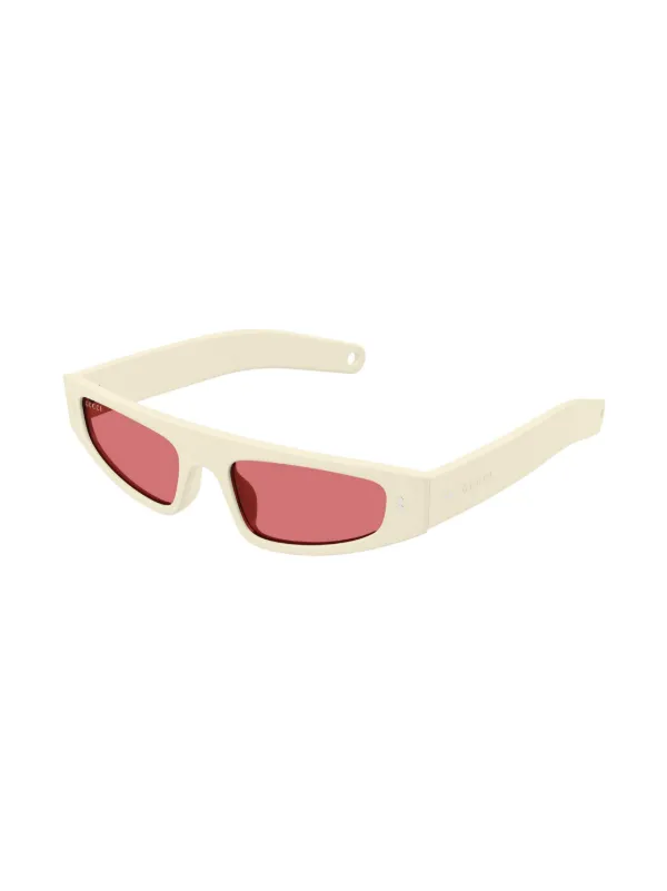Gucci Eyewear キャットアイ サングラス | ホワイト | FARFETCH JP