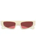 Gucci Eyewear tinted cat-eye sunglasses - White