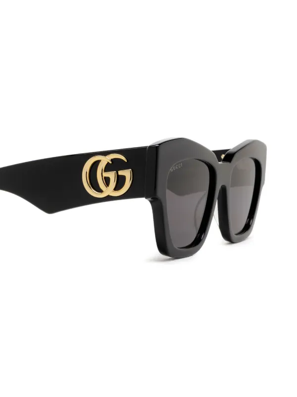 Gucci Eyewear Gene FF cat eye sunglasses women Acetate 53 Black