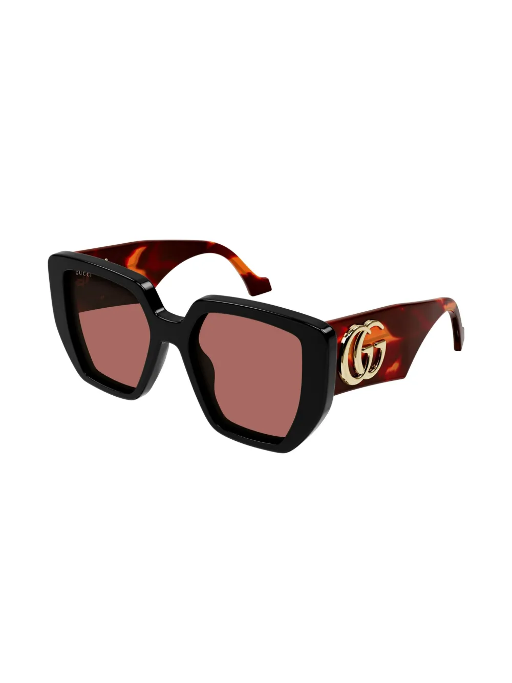 Gucci Eyewear Zonnebril met oversized montuur - Zwart