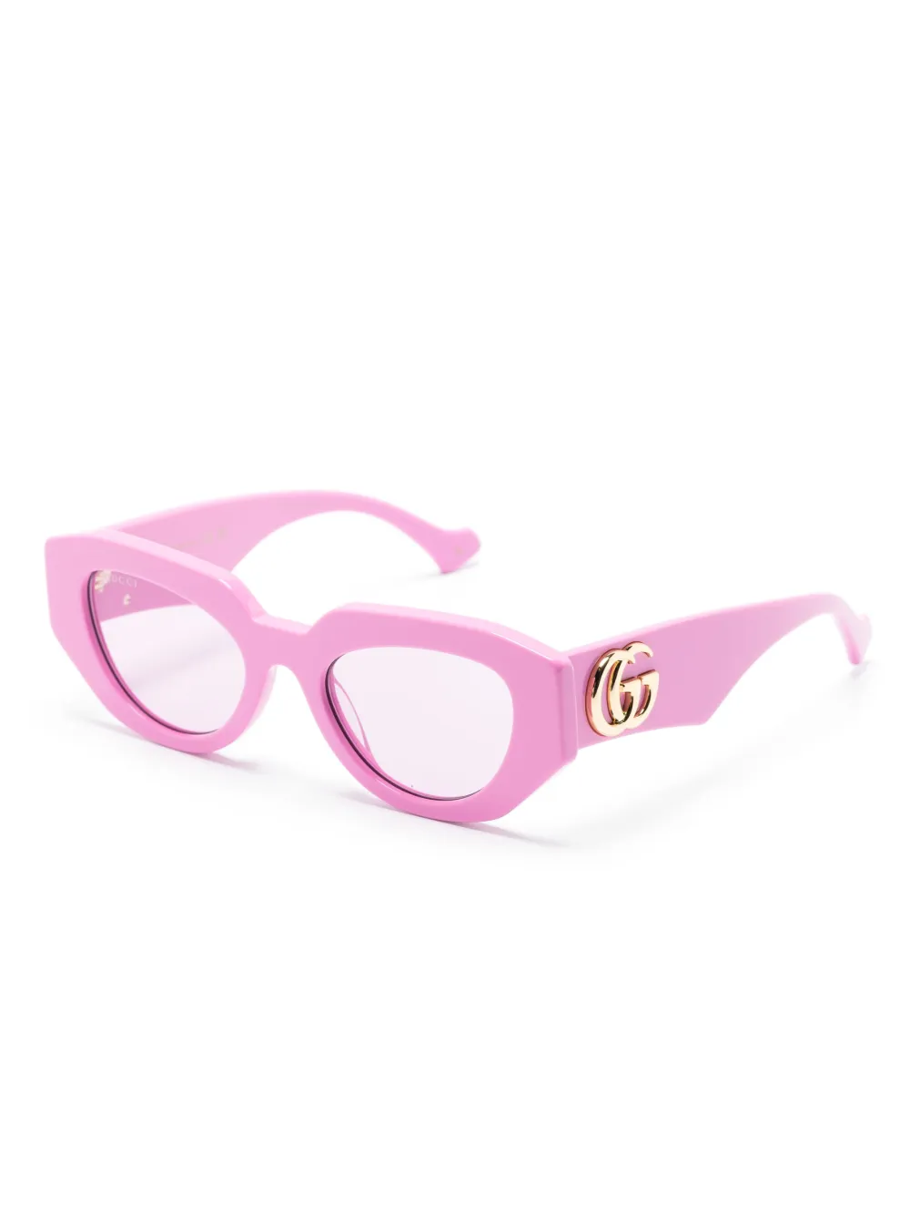 Gucci Eyewear Gene GG oval-frame sunglasses - Roze