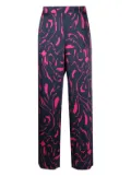 Asceno London silk pyjama trousers - Blue