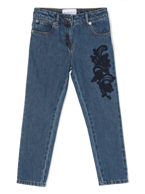 Ermanno Scervino Junior embroidered straigth-leg jeans
