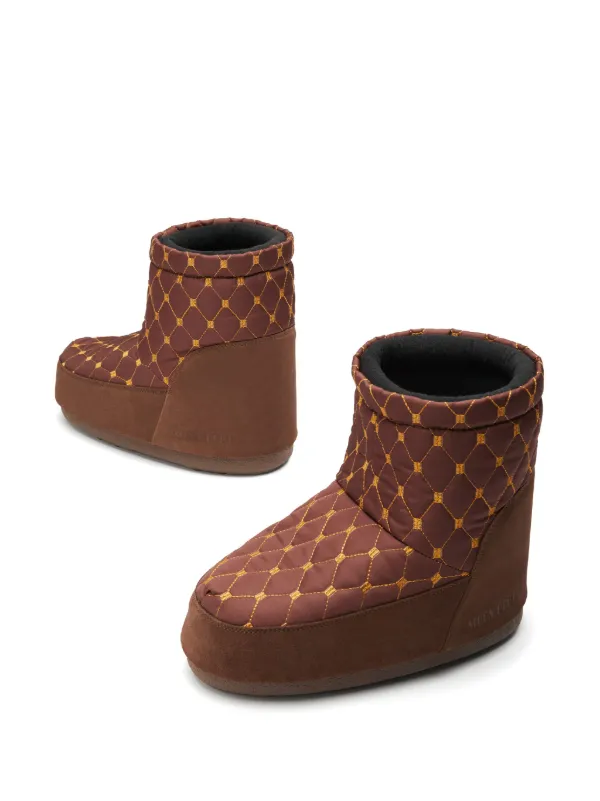 Moon Boot Icon Low Quilted Boots | Brown | FARFETCH