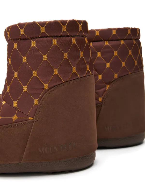 Quilted boots brown hotsell