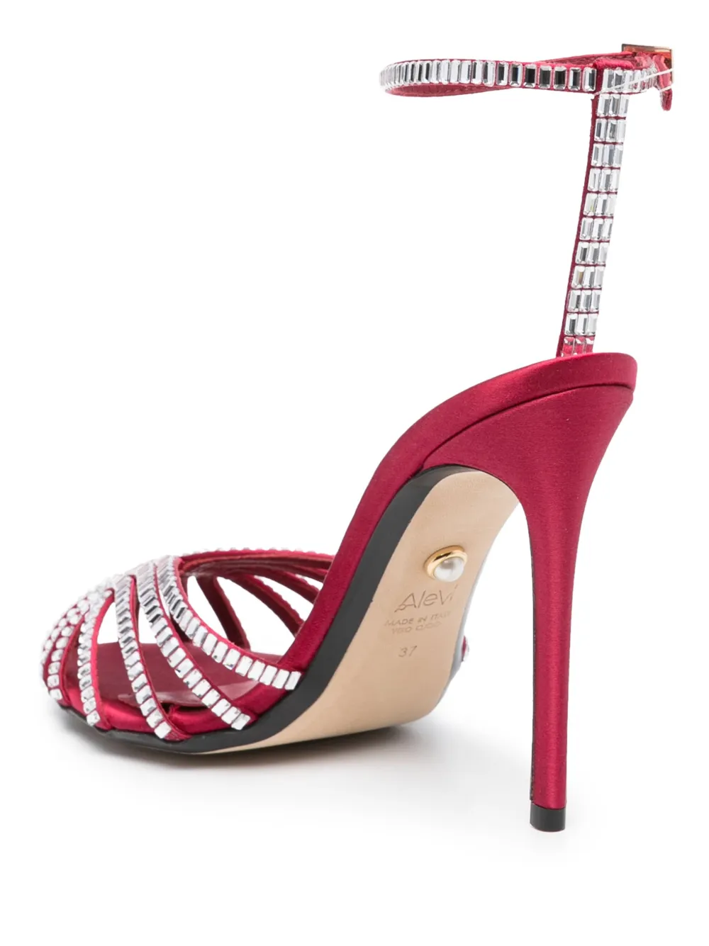Alevì 110mm Penelope Satin Pumps In Red