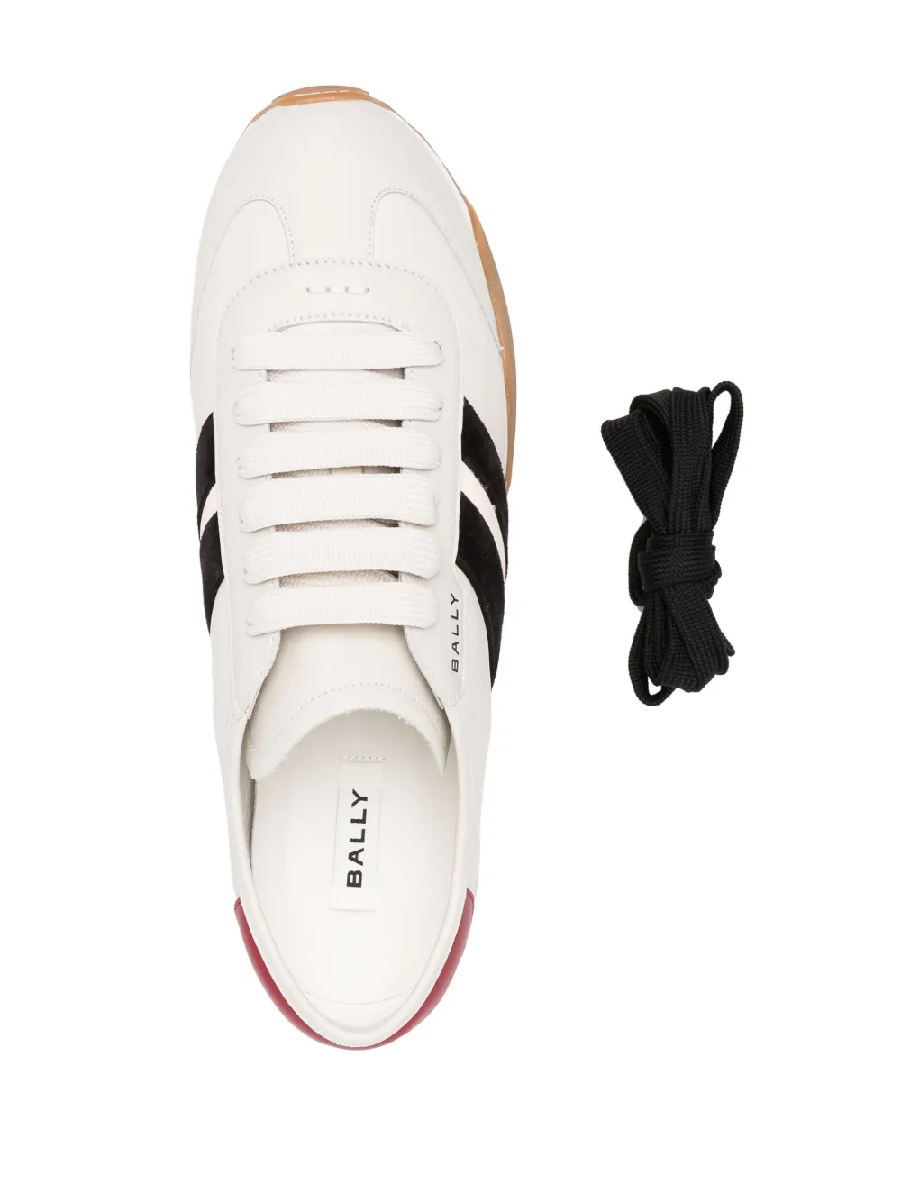 Bally White Logo-debossed Leather Sneakers - Men's - Calf Leather/rubber/fabric In Neutrals