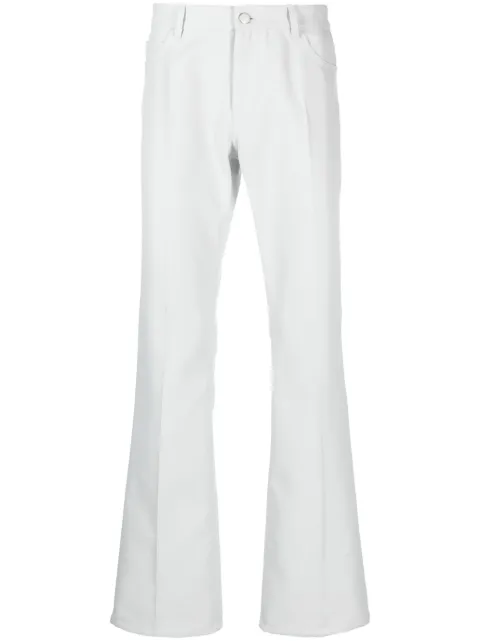 Courrèges pantalones rectos con parche del logo