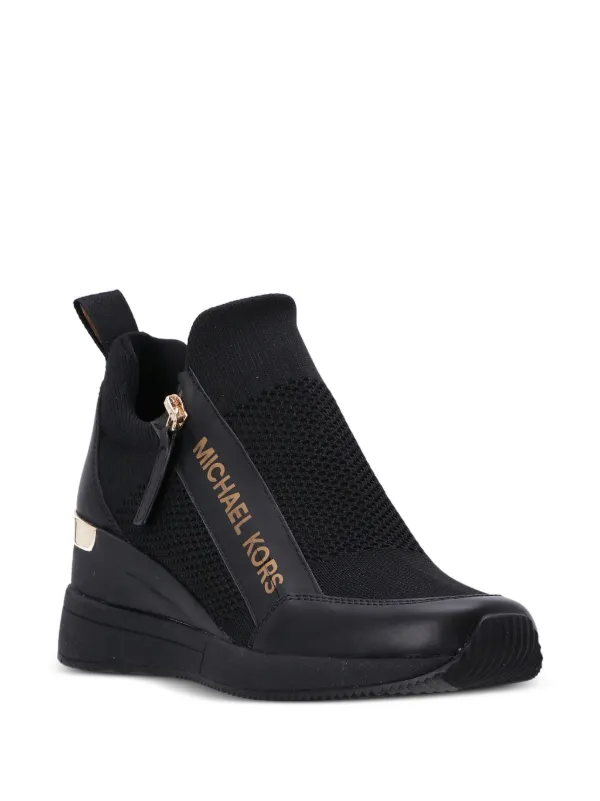 MICHAEL KORS 40R5KAHE5S297 関税送料込 Michael Michael Kors Willis Knitted Sneakers | Black | FARFETCH