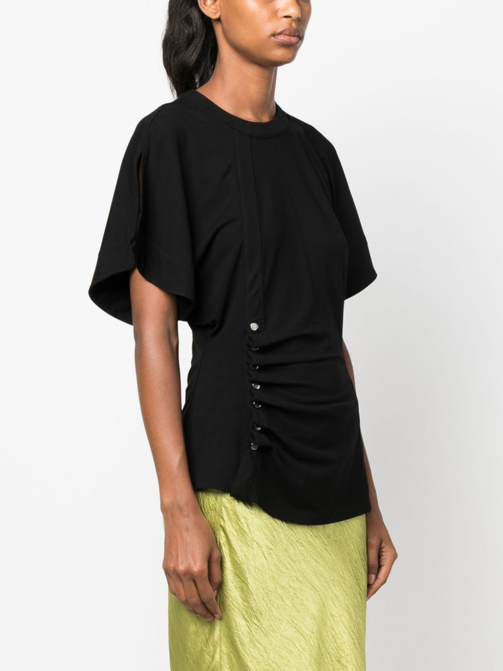 Best buy deals Rabanne short-sleeved draped blouse Women